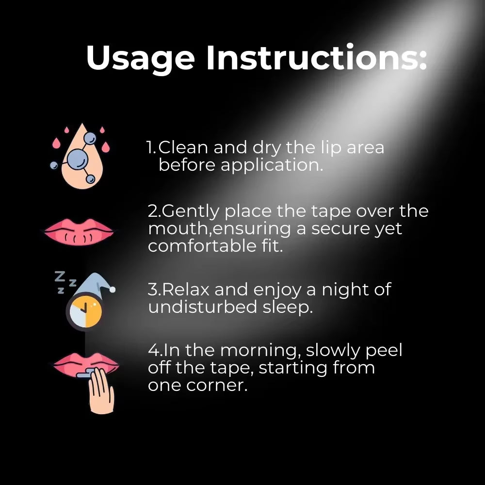 30/60Pcs anti Snoring Sleep Mouth Tape Best Breathing Nasal Strips Medical Grade Improved Sleeping Snoring Relief