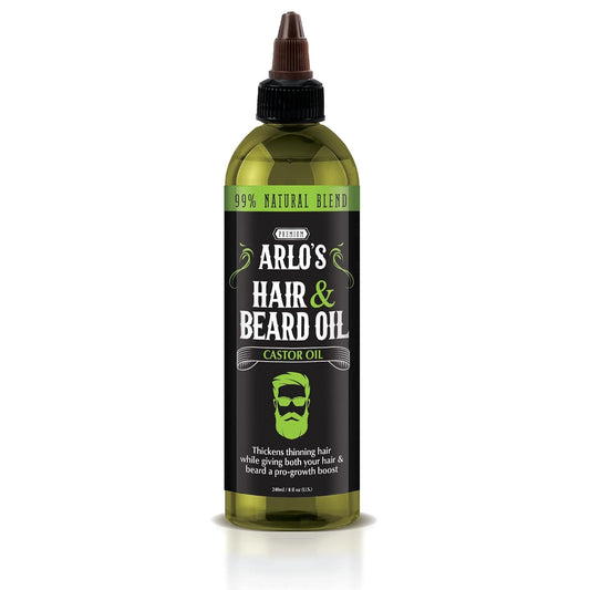 Hair and Beard Oil with Castor Oil 8 Oz. - Hair Oil, Mustache Oil and Beard Oil Growth