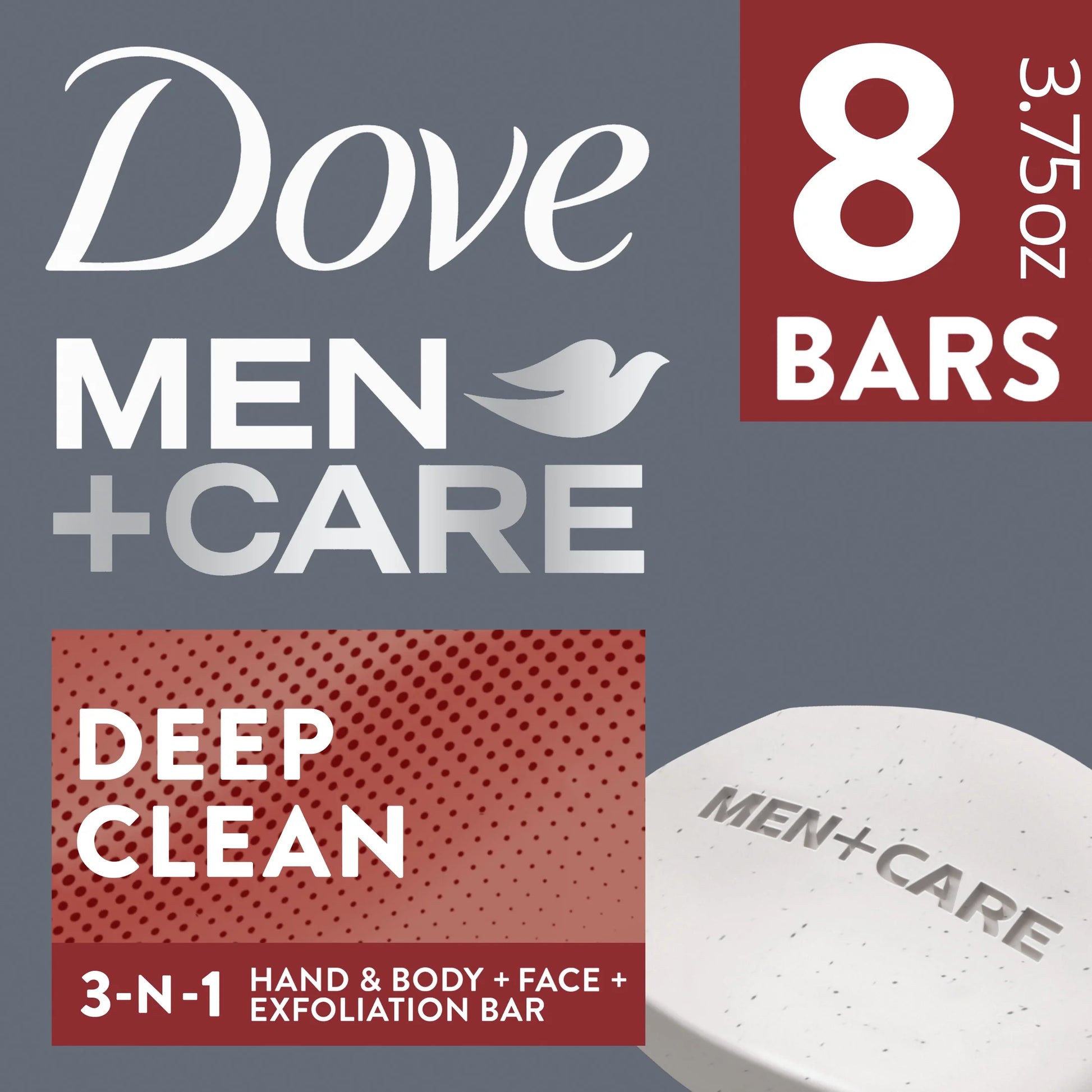 (4 Pack)  Men'S Bar Soap Deep Clean, 3.75 Oz, 8 Bars